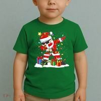 Funny Dabbing Santa Christmas Tree Lights Xmas Boys Toddler T-Shirt thumb 2