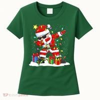 Funny Dabbing Santa Christmas Tree Lights Xmas Boys Women's T-Shirt thumb 0