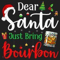 Funny Dear Santa Just Bring Bourbon Christmas Pajamas Women's Sweatshirt thumb 2