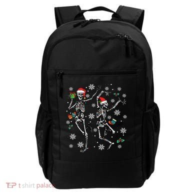 Festive Dancing Skeleton with Christmas Lights Backpack