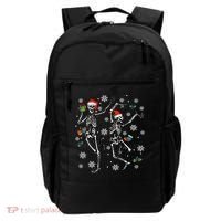 Festive Dancing Skeleton with Christmas Lights Backpack thumb 0