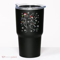 Festive Dancing Skeleton with Christmas Lights Tumbler thumb 0