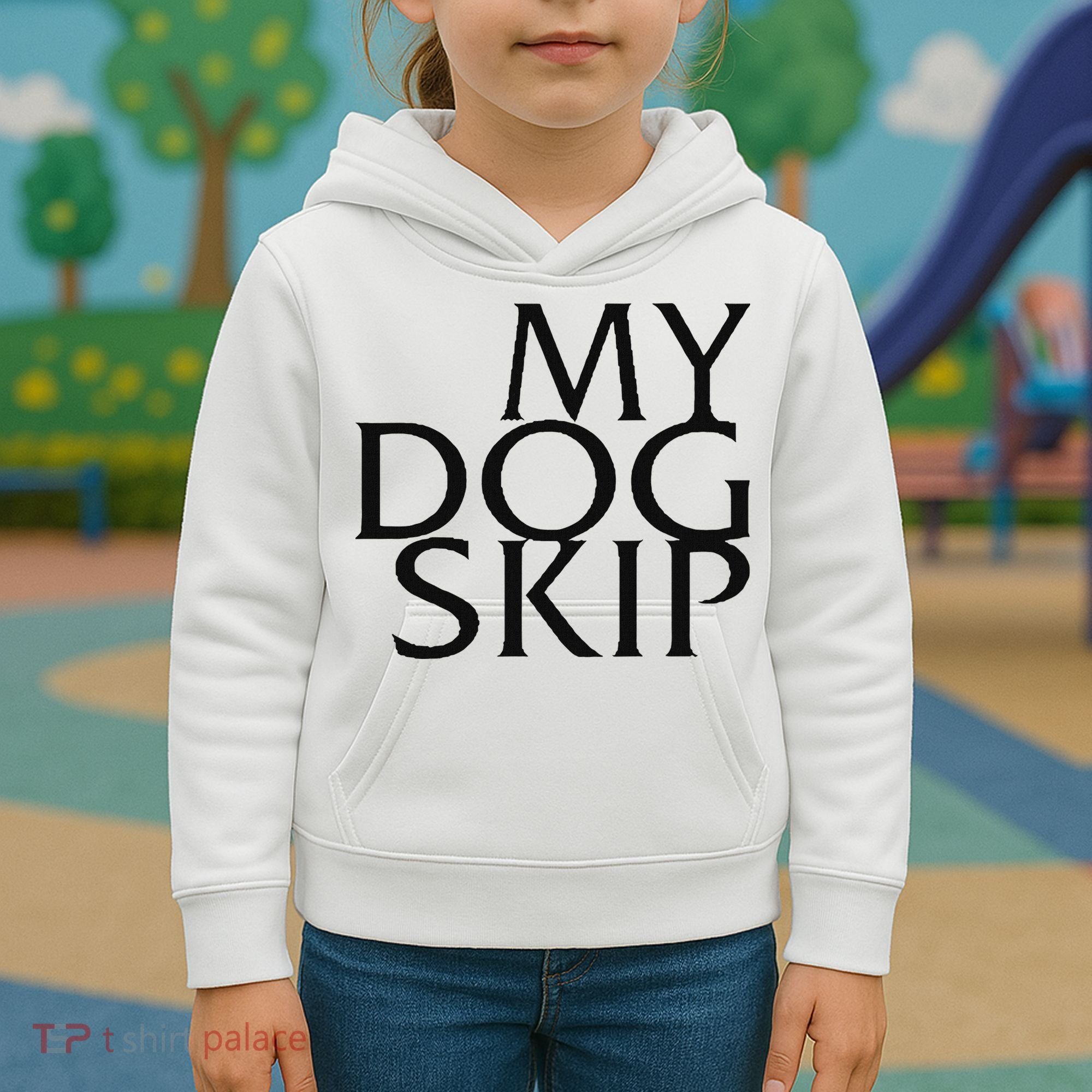 Funny Dog Saying My Dog Skip Kids Hoodie