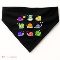 Funny Different Snails Gift Cool Shellfish USA-Made Doggie Bandana thumb 0