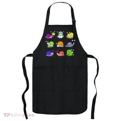 Funny Different Snails Gift Cool Shellfish Apron