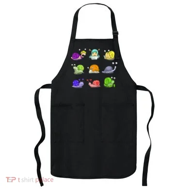 Funny Different Snails Gift Cool Shellfish Apron