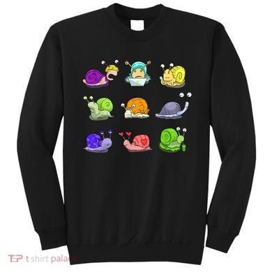 Funny Different Snails Gift Cool Shellfish Sweatshirt