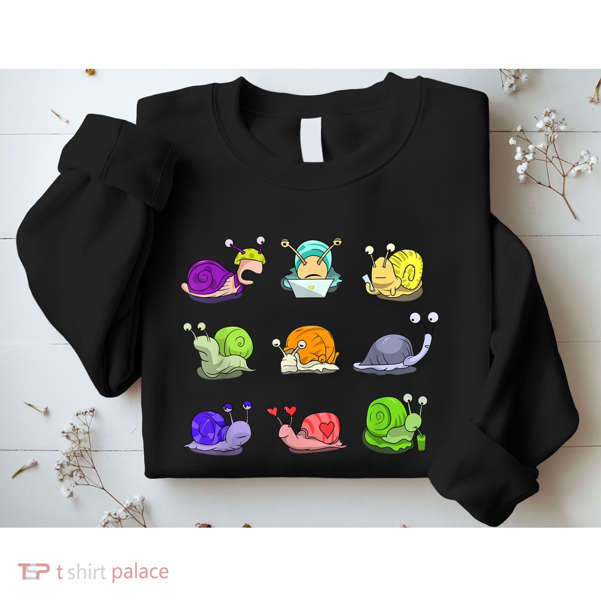 Funny Different Snails Gift Cool Shellfish Sweatshirt