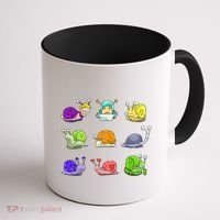 Funny Different Snails Gift Cool Shellfish Coffee Mug thumb 1