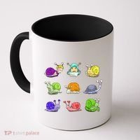 Funny Different Snails Gift Cool Shellfish Coffee Mug thumb 0