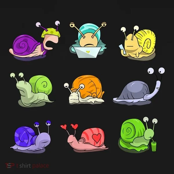 Funny Different Snails Gift Cool Shellfish Polo