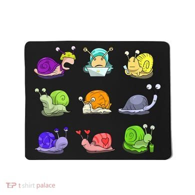 Funny Different Snails Gift Cool Shellfish Mousepad