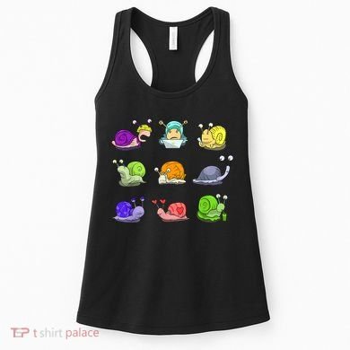 Funny Different Snails Gift Cool Shellfish Women's Tank Top