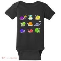 Funny Different Snails Gift Cool Shellfish Baby Bodysuit thumb 0