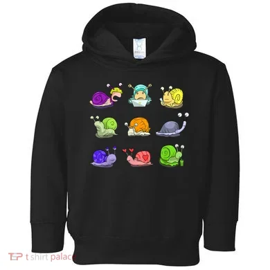 Funny Different Snails Gift Cool Shellfish Toddler Hoodie