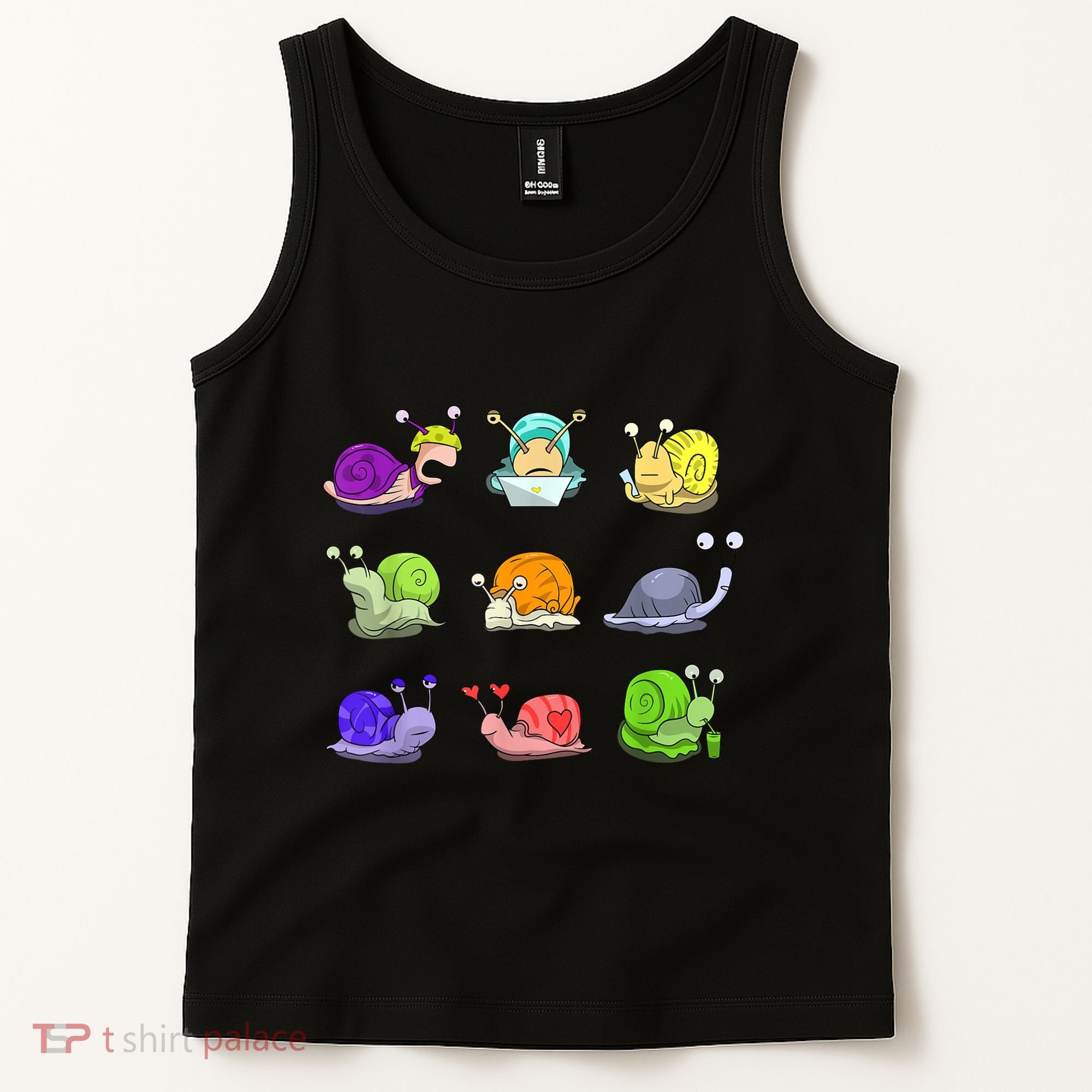 Funny Different Snails Gift Cool Shellfish Tank Top