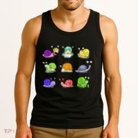 Funny Different Snails Gift Cool Shellfish Tank Top thumb 3