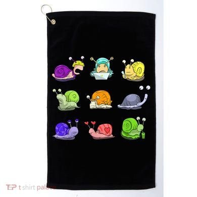 Funny Different Snails Gift Cool Shellfish Golf Towel