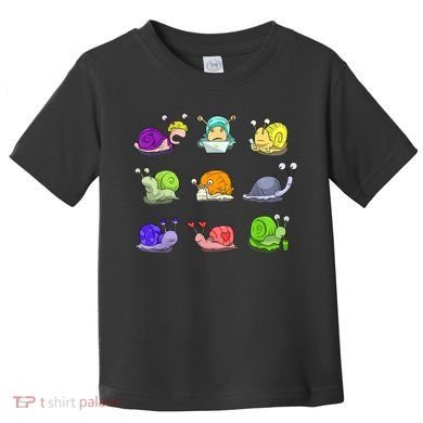 Funny Different Snails Gift Cool Shellfish Toddler T-Shirt