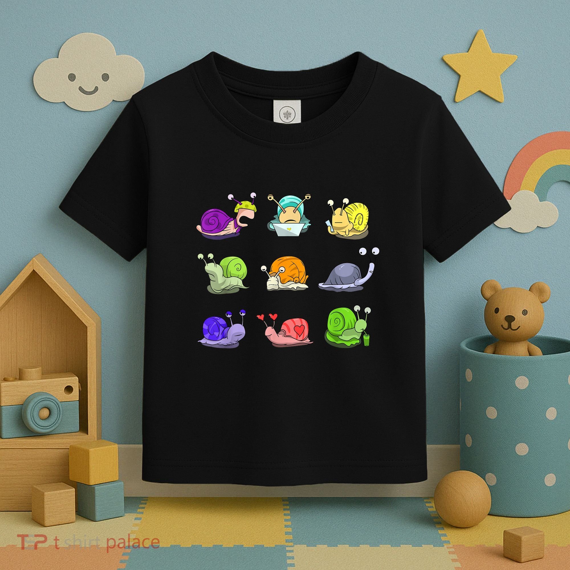 Funny Different Snails Gift Cool Shellfish Toddler T-Shirt