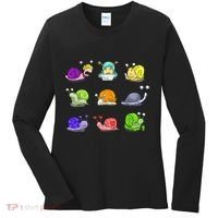 Funny Different Snails Gift Cool Shellfish Women's Long Sleeve Shirt thumb 0