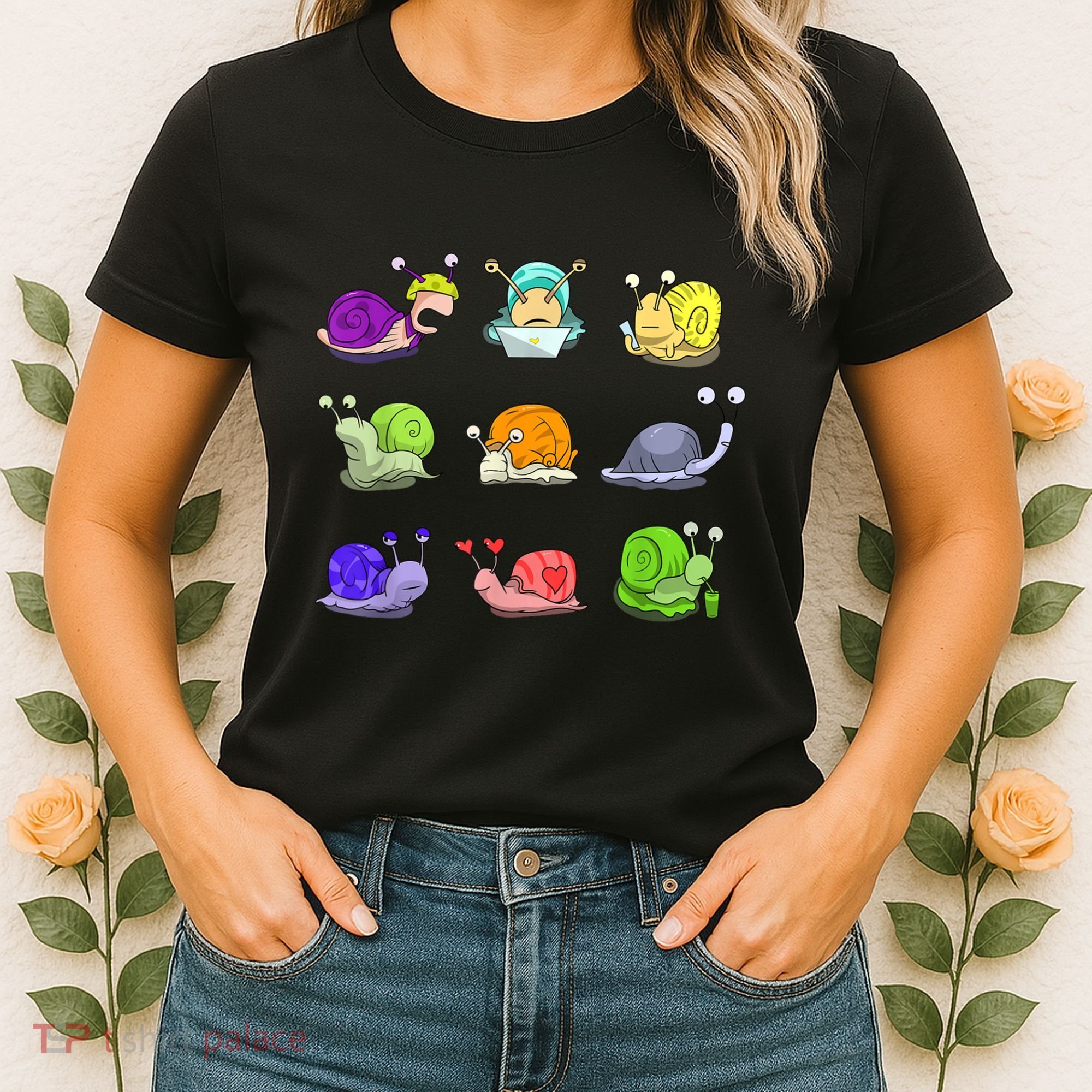 Funny Different Snails Gift Cool Shellfish Women's T-Shirt