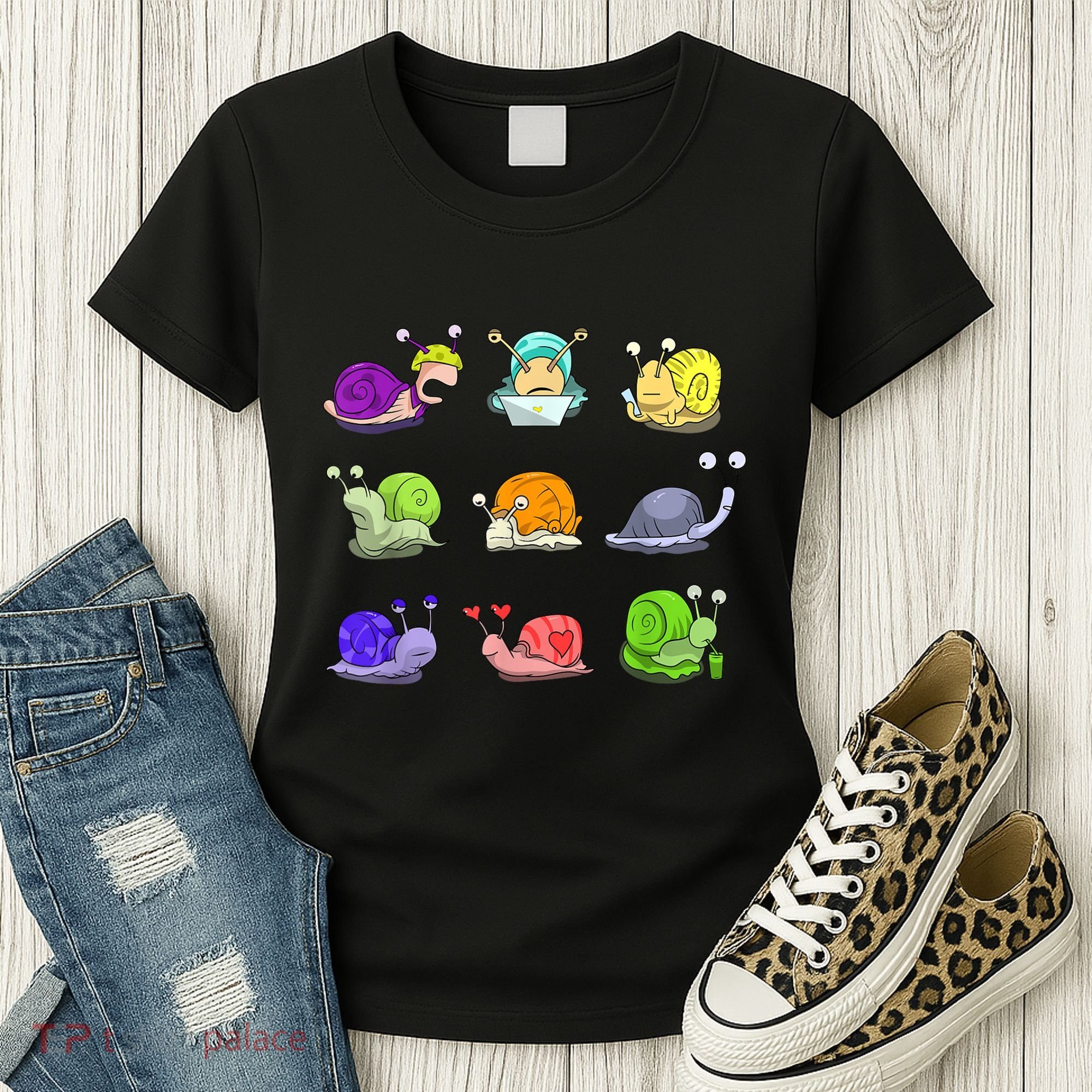 Funny Different Snails Gift Cool Shellfish Women's T-Shirt