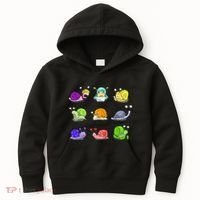 Funny Different Snails Gift Cool Shellfish Kids Hoodie thumb 0