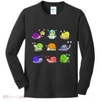 Funny Different Snails Gift Cool Shellfish Kids Long Sleeve Shirt thumb 0