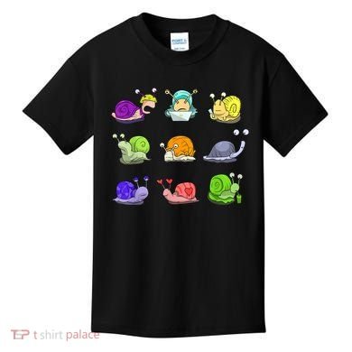 Funny Different Snails Gift Cool Shellfish Kids T-Shirt