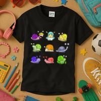 Funny Different Snails Gift Cool Shellfish Kids T-Shirt thumb 3
