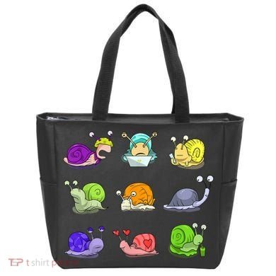 Funny Different Snails Gift Cool Shellfish Tote Bag