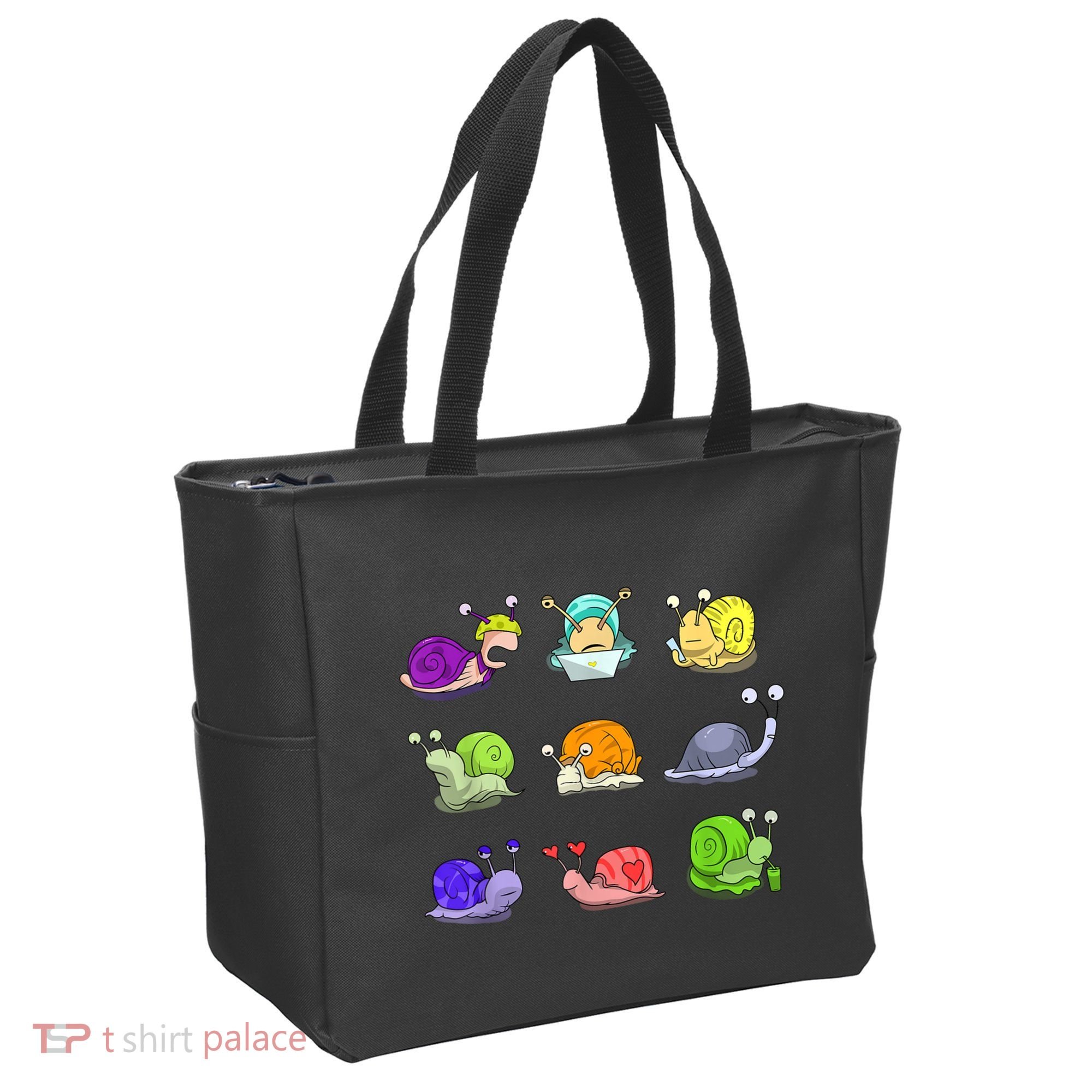 Funny Different Snails Gift Cool Shellfish Tote Bag
