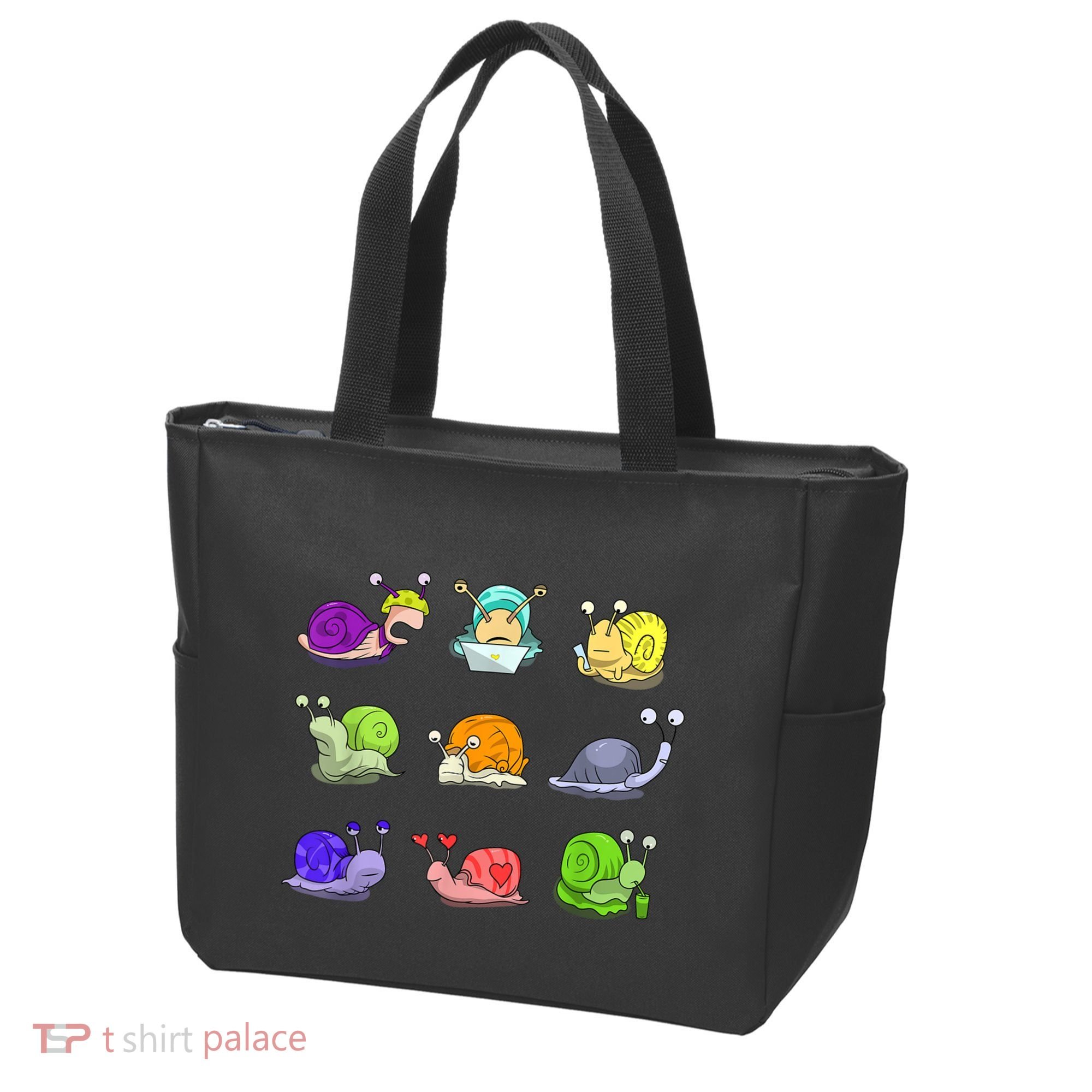 Funny Different Snails Gift Cool Shellfish Tote Bag