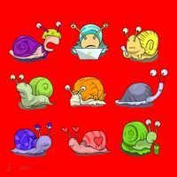 Funny Different Snails Gift Cool Shellfish Santa Hat thumb 1