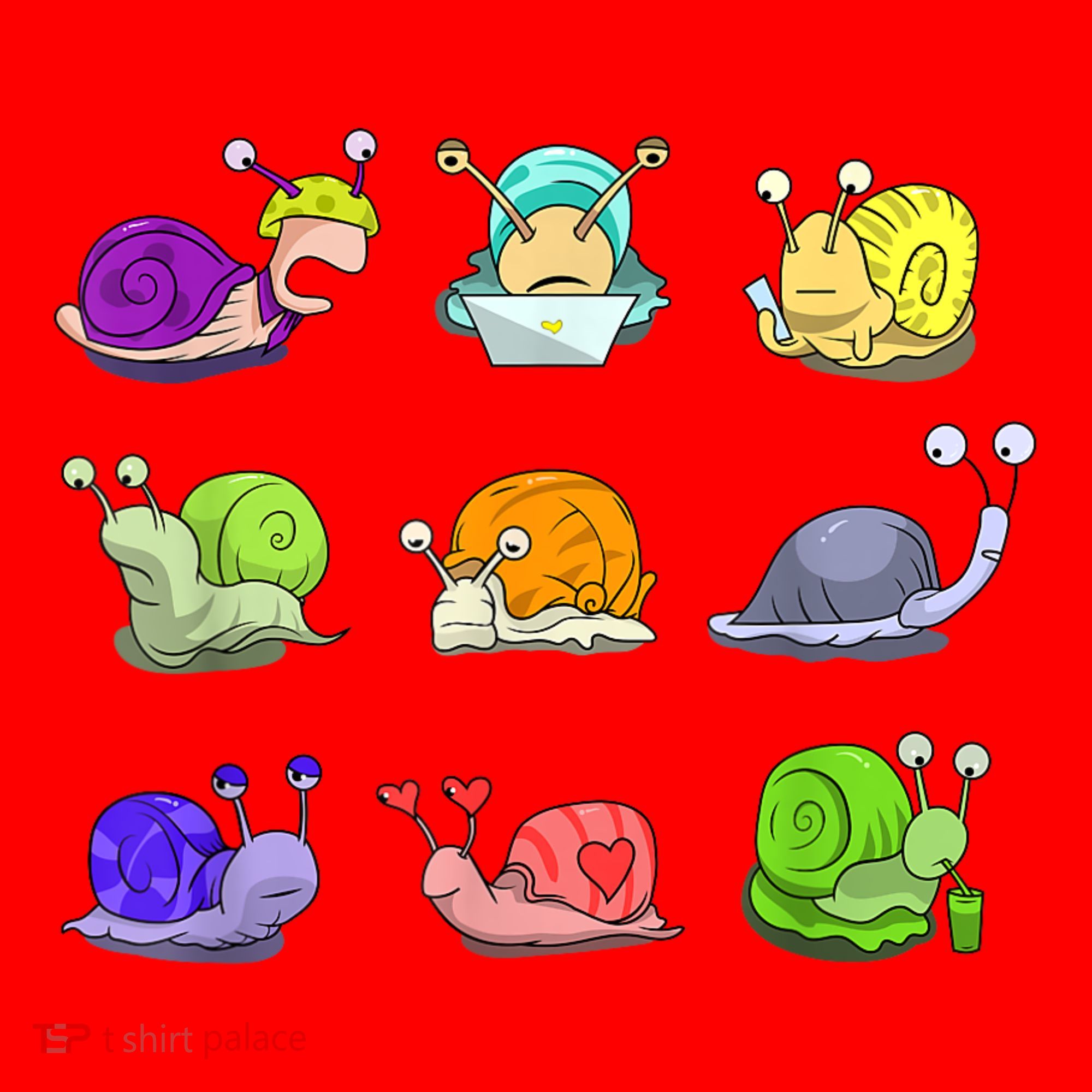 Funny Different Snails Gift Cool Shellfish Santa Hat