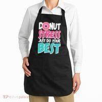 Funny Donut Stress Just Do Your Best School Testing Apron thumb 2