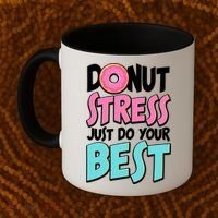 Funny Donut Stress Just Do Your Best School Testing Coffee Mug thumb 2