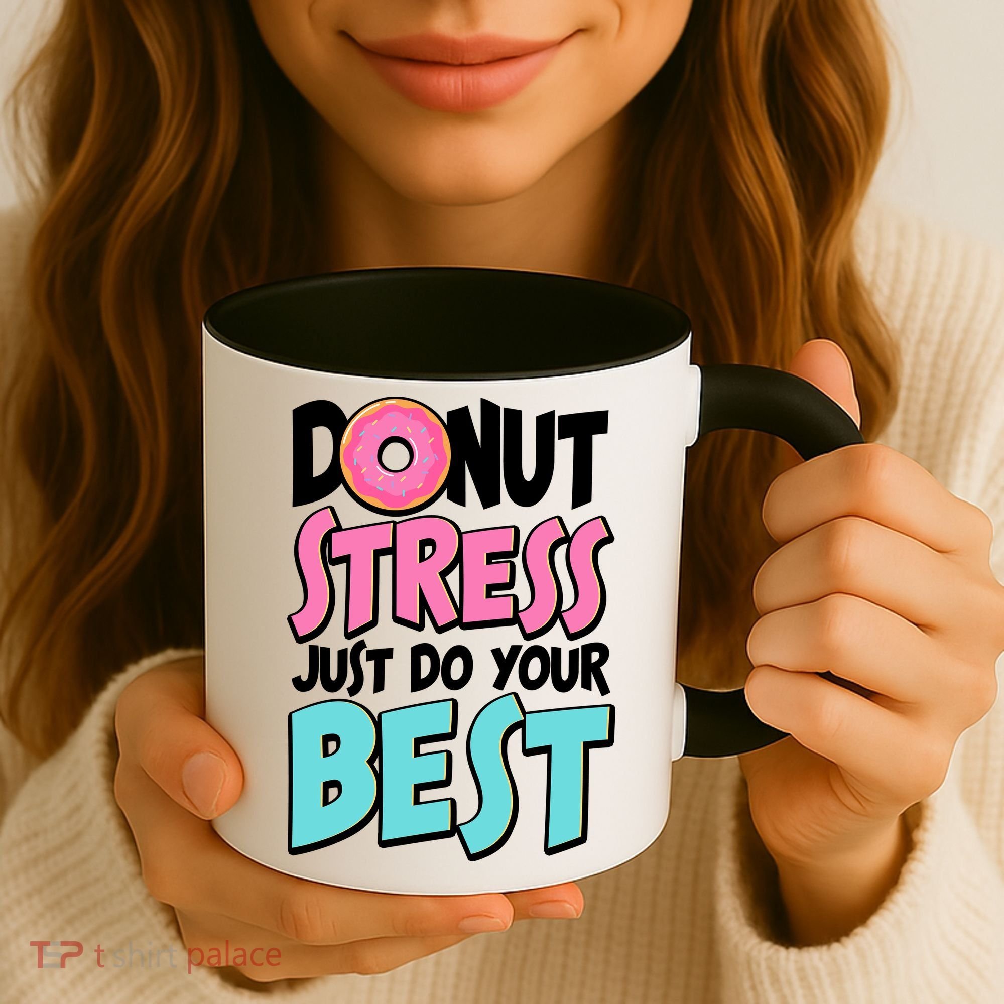 Funny Donut Stress Just Do Your Best School Testing Coffee Mug