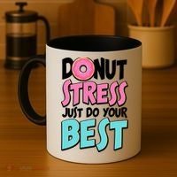 Funny Donut Stress Just Do Your Best School Testing Coffee Mug thumb 4