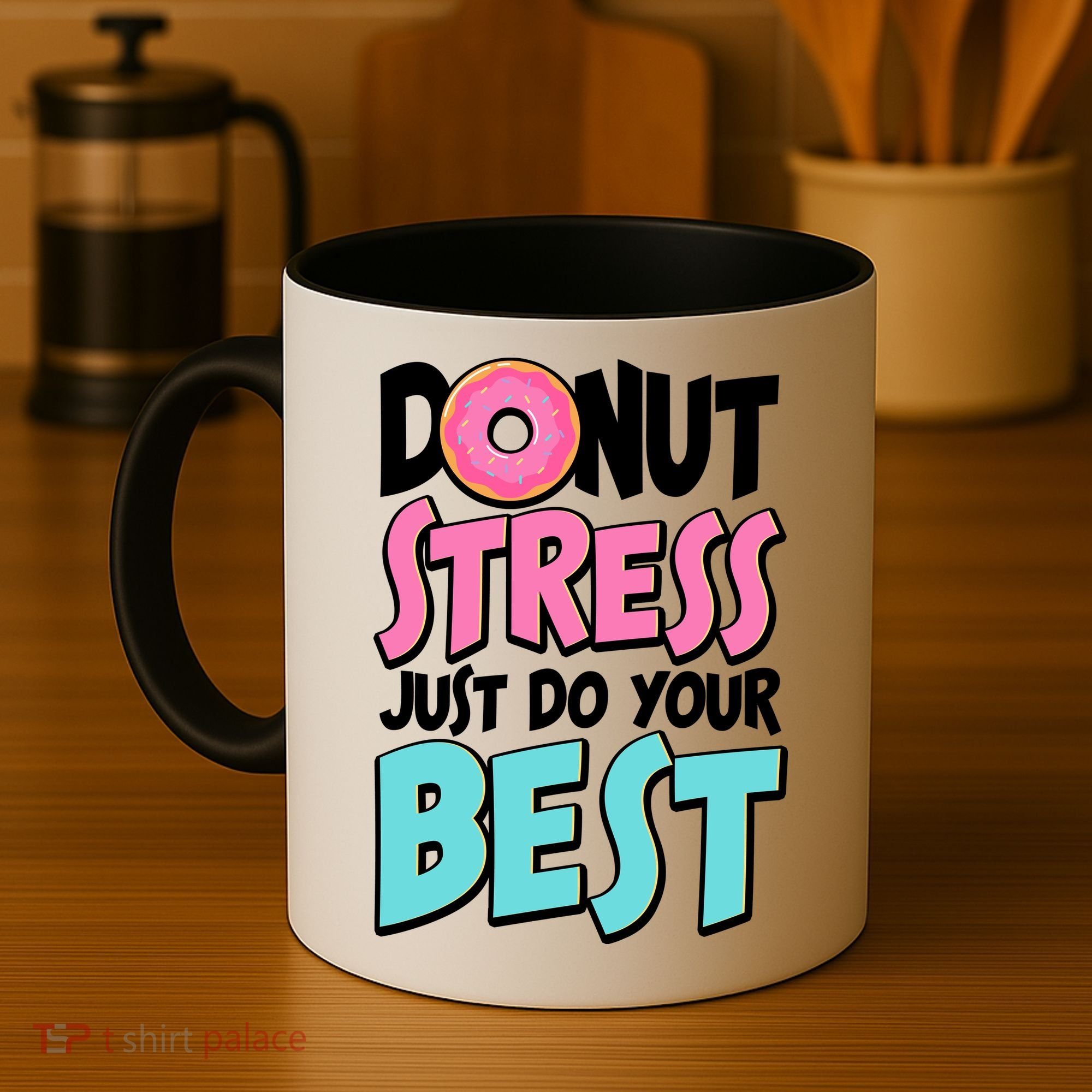 Funny Donut Stress Just Do Your Best School Testing Coffee Mug
