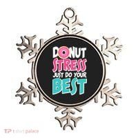 Funny Donut Stress Just Do Your Best School Testing Ornament thumb 0