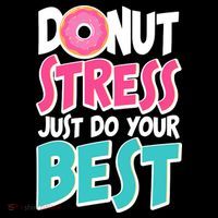 Funny Donut Stress Just Do Your Best School Testing Ornament thumb 1