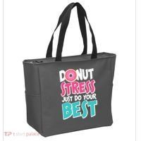 Funny Donut Stress Just Do Your Best School Testing Tote Bag thumb 2