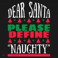Funny Dear Santa Please Define Naughty Christmas Gift Bucket Hat thumb 4