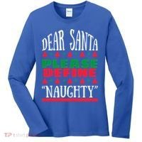 Funny Dear Santa Please Define Naughty Christmas Gift Women's Long Sleeve Shirt thumb 0