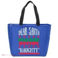 Funny Dear Santa Please Define Naughty Christmas Gift Tote Bag thumb 0