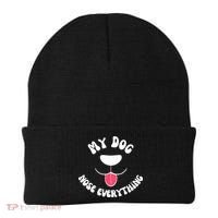 Funny Dog Scent work my dog nose everything Beanie thumb 0