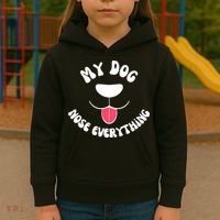 Funny Dog Scent work my dog nose everything Kids Hoodie thumb 3