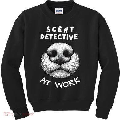 Fun Dog Scent Design Scent Detective At Work Kids Sweatshirt